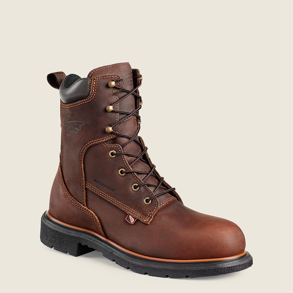 Red Wing Iş Botu Erkek - Dynaforce® - 8-Inch Waterproof Soft Toe - Kahverengi - 64JWSOHDG